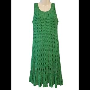 INC Interantional Concepts Dress Crochet Green